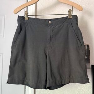 BUCK MASON grey cotton blend drawstring shorts